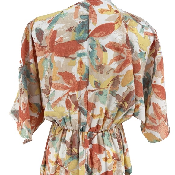 Entro Floral Midi Long Line Dress Size Small Tierred Forest Fairy Cottagecore - Picture 6 of 10